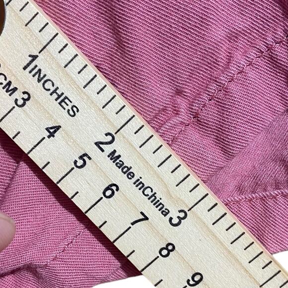 madewell pink high wasited elastic band pull on shorts with ties - women's XL - Picture 8 of 8